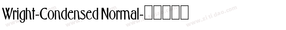 Wright-Condensed Normal字体转换